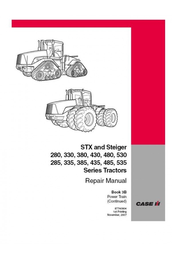 Case IH 280 330 380 Stx Tractor Service Manual