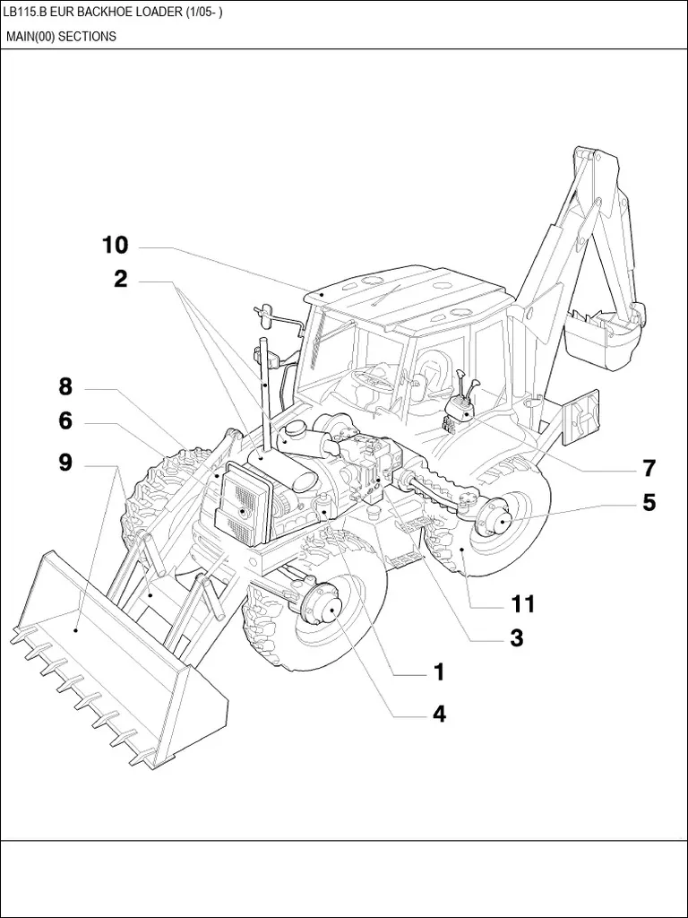 New Holland Kobelco LB 115.b Backhoe Loader Parts Manual