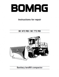 Bomag Bc 772 Rb Sanitary Landfill Compactor Service Manual
