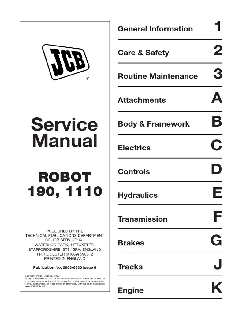 Jcb 190 1110 Robot Service Repair Pdf Manual Jcb 190 1110 Robot Service Repair Pdf Manual
