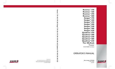 Case Ih Steiger 370 420 470 500 540 580 620 Service Manual