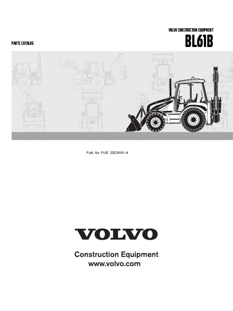 Volvo Bl61b Backhoe Loader Parts Manual