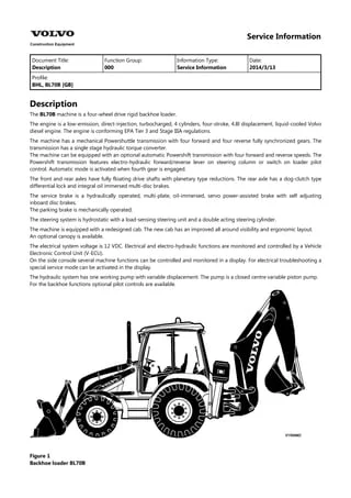 Volvo BL70 Backhoe Loader Service Repair Manual Volvo BL70 Backhoe Loader Service Repair Manual