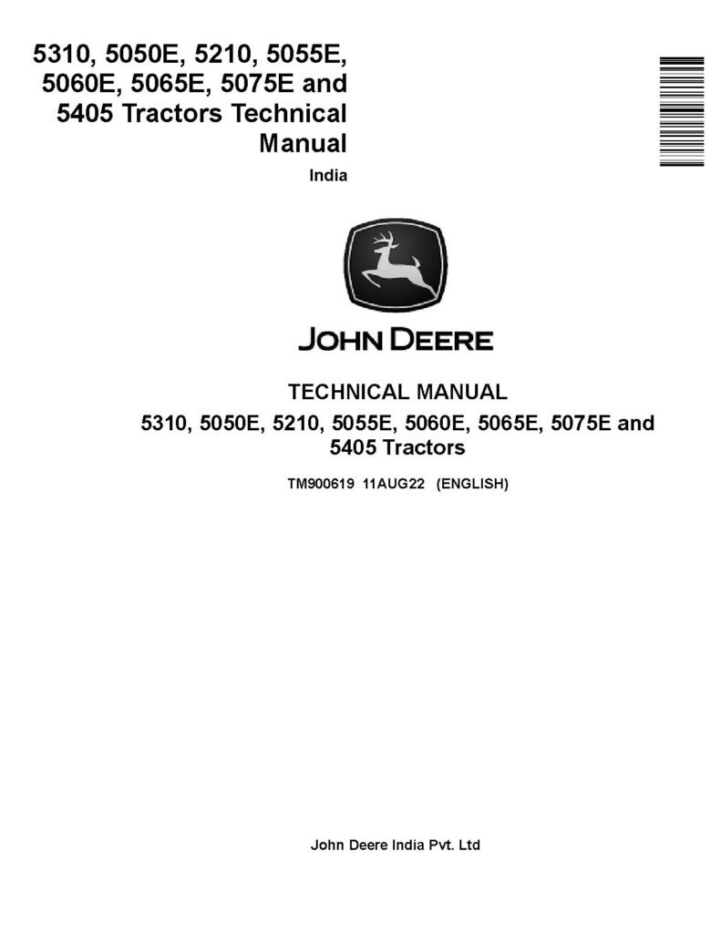 John Deere 5050e 5055e 5065e 5075e Tractor Service Manual
