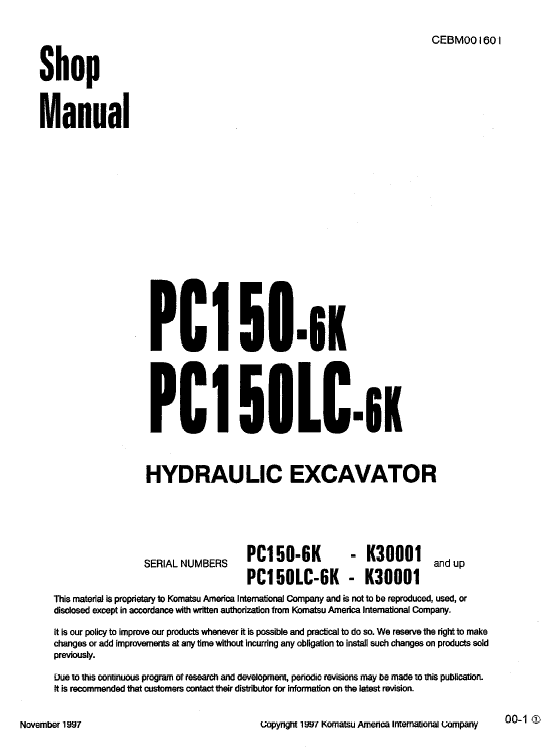 Komatsu Pc150-6k