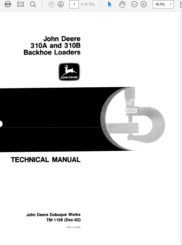 JOHN DEERE 310A and 310B Backhoe Loader Service Repair Manual