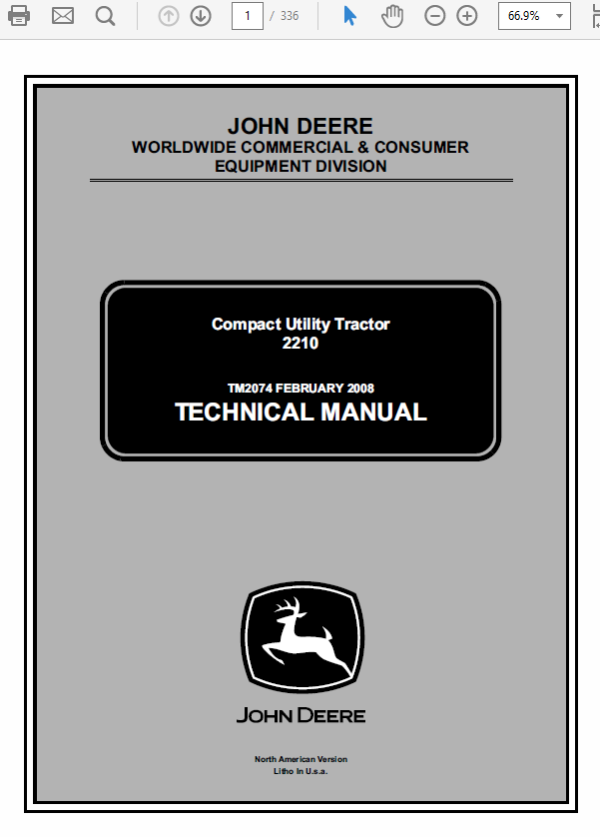 2210 john deere specs