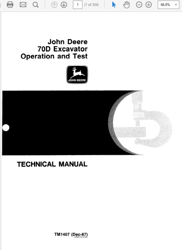 John Deere 70d Excavator Operation Technical Manual John Deere 70d Excavator Operation Technical Manual