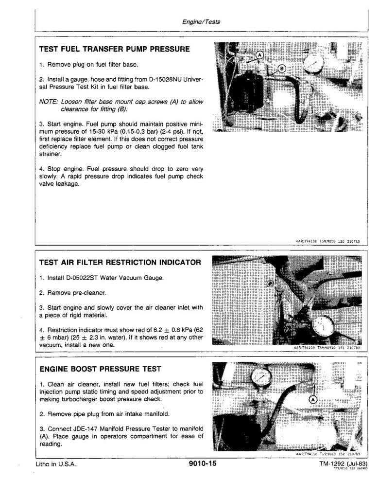 John Deere 550A 555A Crawler Loader Repair Manual