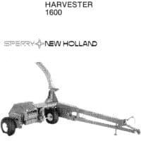 New Holland 1600 Forage Harvester Service Manual