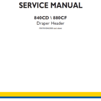 New Holland 840CD 880CF Draper header Service Manual