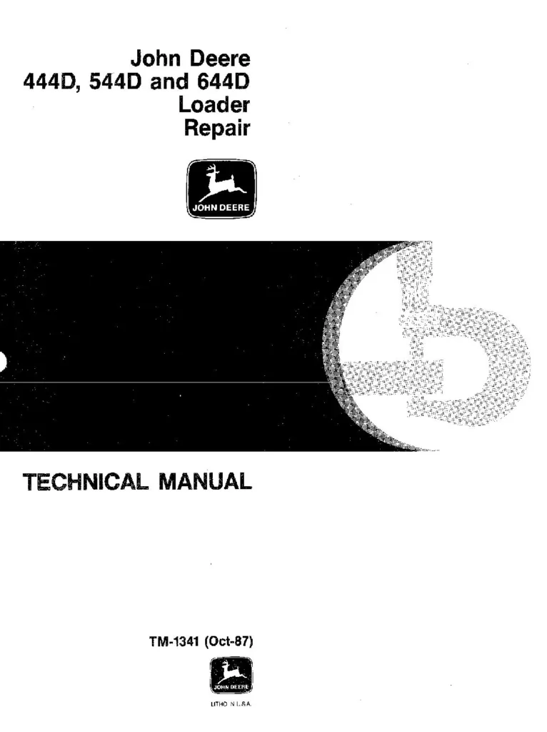 John Deere 444D 544D 644D Loader Service Repair Manual