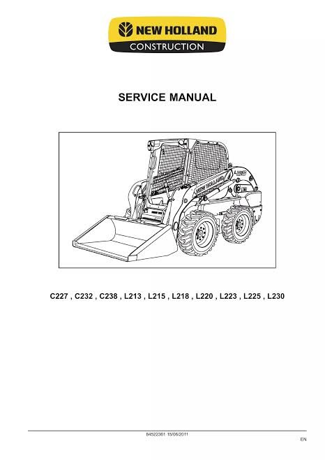 New Holland l218 oil capacity Skid Steer Operator Manual