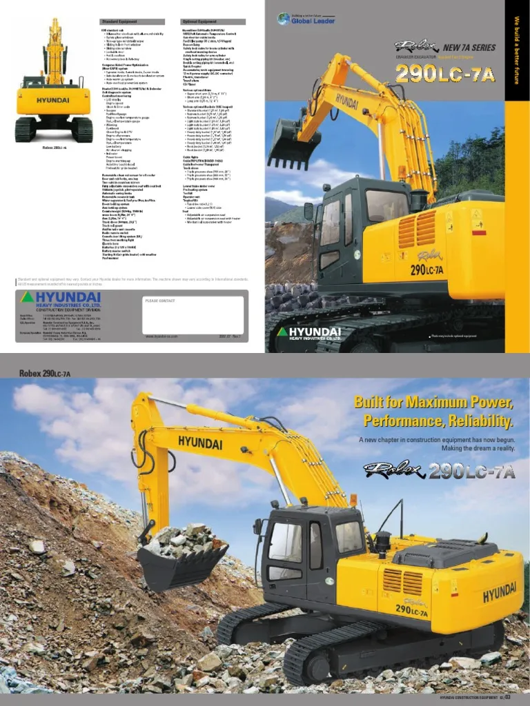 Hyundai Robex R290lc-7a R290nlc-7a Excavator Service Manual