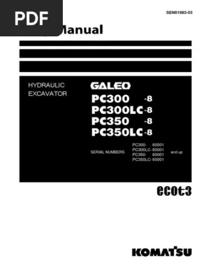 Komatsu PC300-8 Hydraulic Service Repair Manual