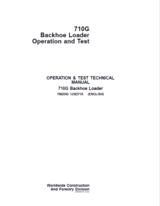 John Deere 710G Backhoe Loader Diagnostic Technical Manual