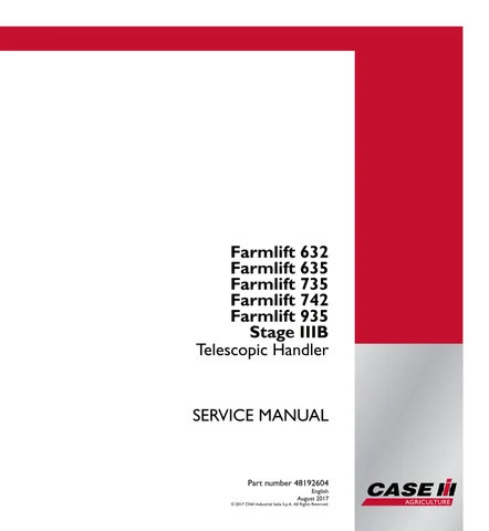 Case IH FARMLIFT 742 Stage IIIB Case IH FARMLIFT 742 Stage IIIB Telescopic Handler Service Manual