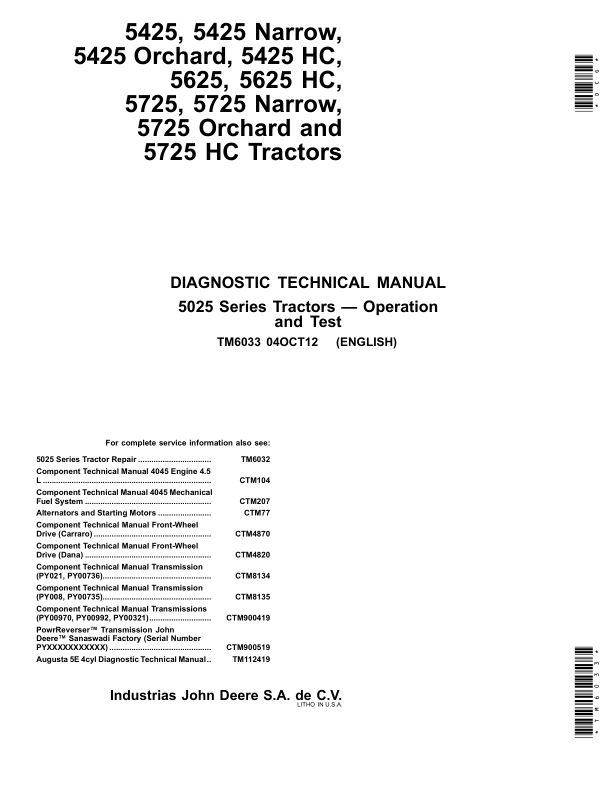 Hyundai HSL650-7 Skid Steer Loader Operators Manual John Deere Tractors 5425 5425hc 5425n Diagnostic And Tests Service Manual