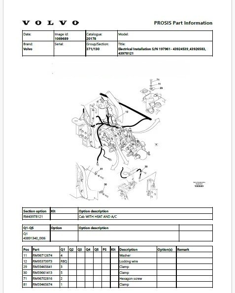 Volvo A30g Articulated Haulers Volvo A30g Articulated Haulers Parts Manual
