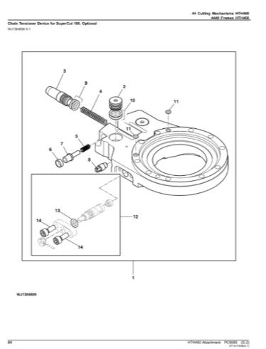 John Deere HTH460 Felling Head Parts Catalog Manual