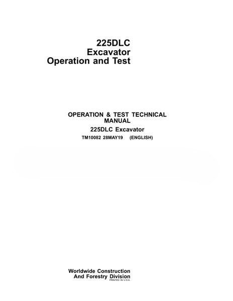 John Deere 225DLC Excavator Operation