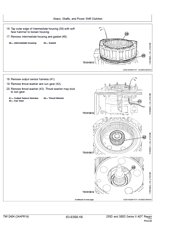 John Deere 250D, 300D Series 2 Operation Test Manual TM12402