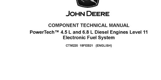 John Deere CTM220 4045 6068 Denso HPCR Fuel Manual