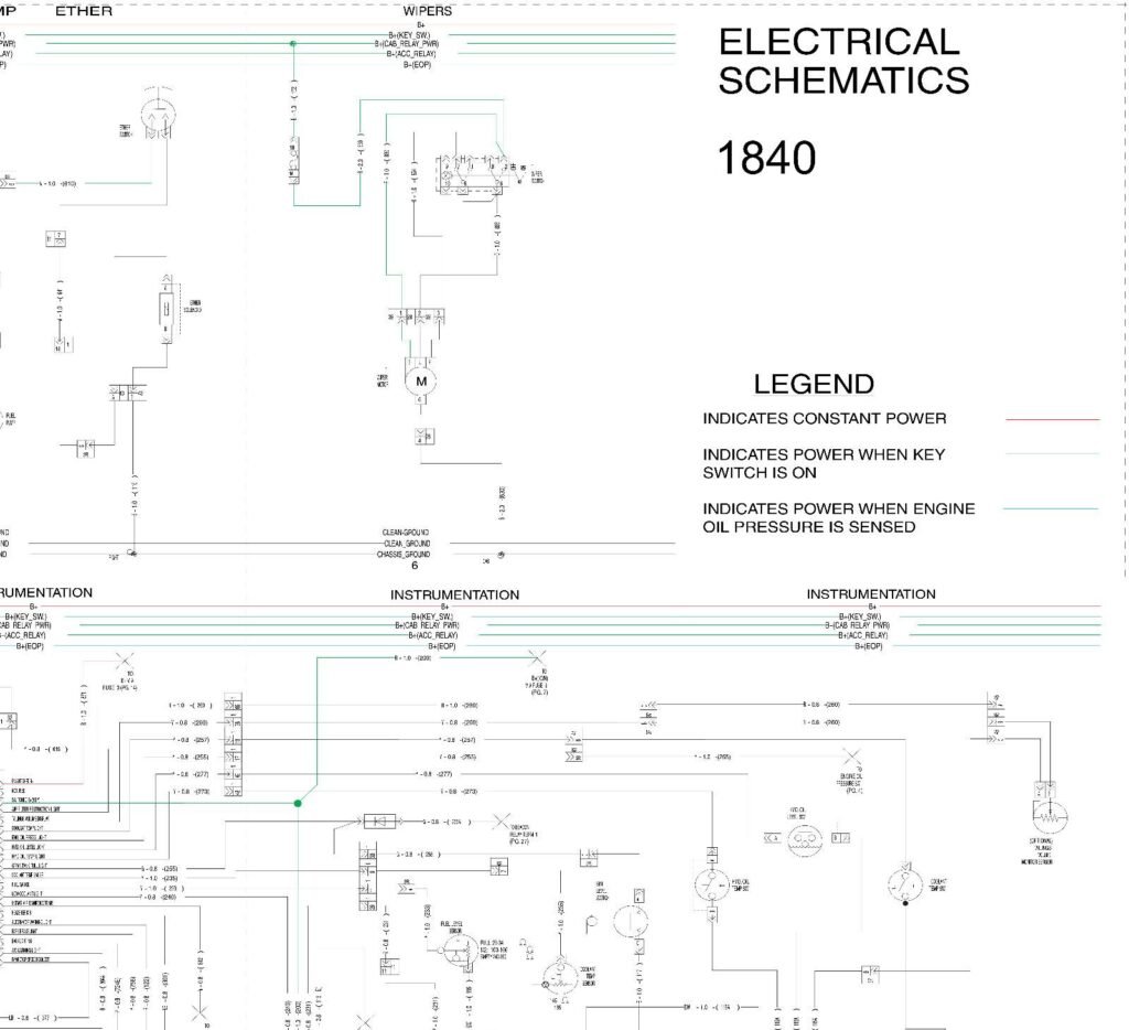 Case 1840 Schematic Set Skid Steer Manual