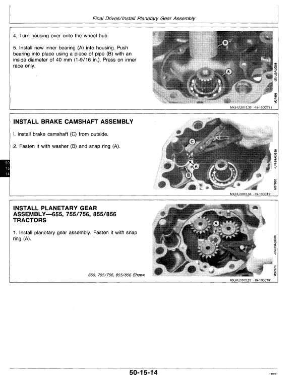 John Deere 655 755-756 855 856 955 Tractor Workshop Repair Manual