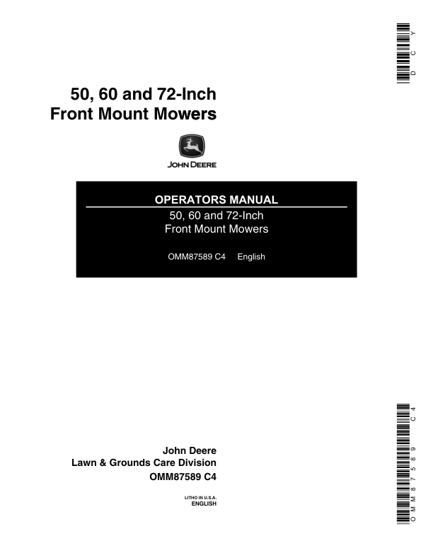 John Deere Operators Manual Online - 50-, 60-, 72-Inch Mowers PDF
