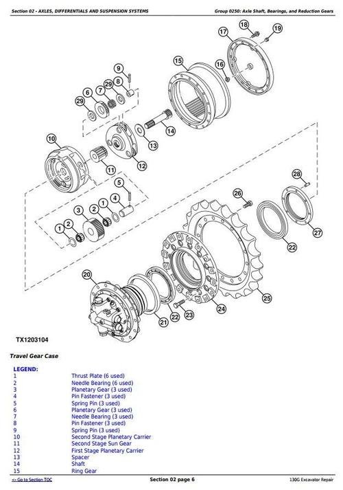 John Deere 130G Crawler Excavators Repair Manual TM13348X19