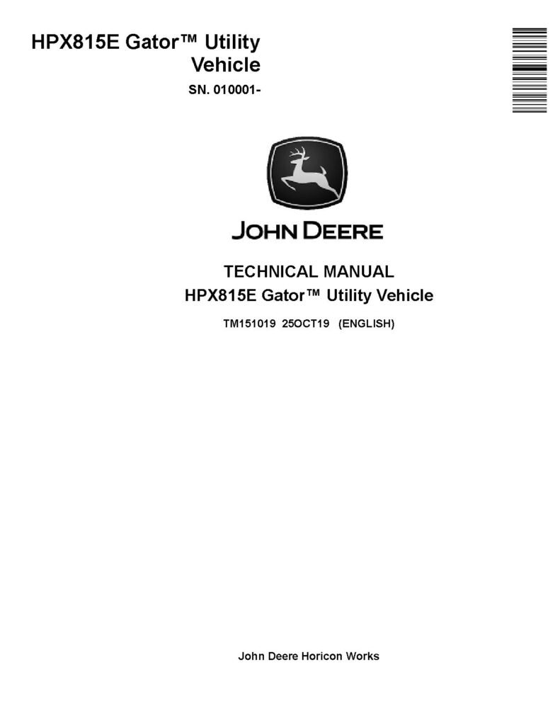 John Deere HPX815E Gator Utility Vehicles Technical Manual