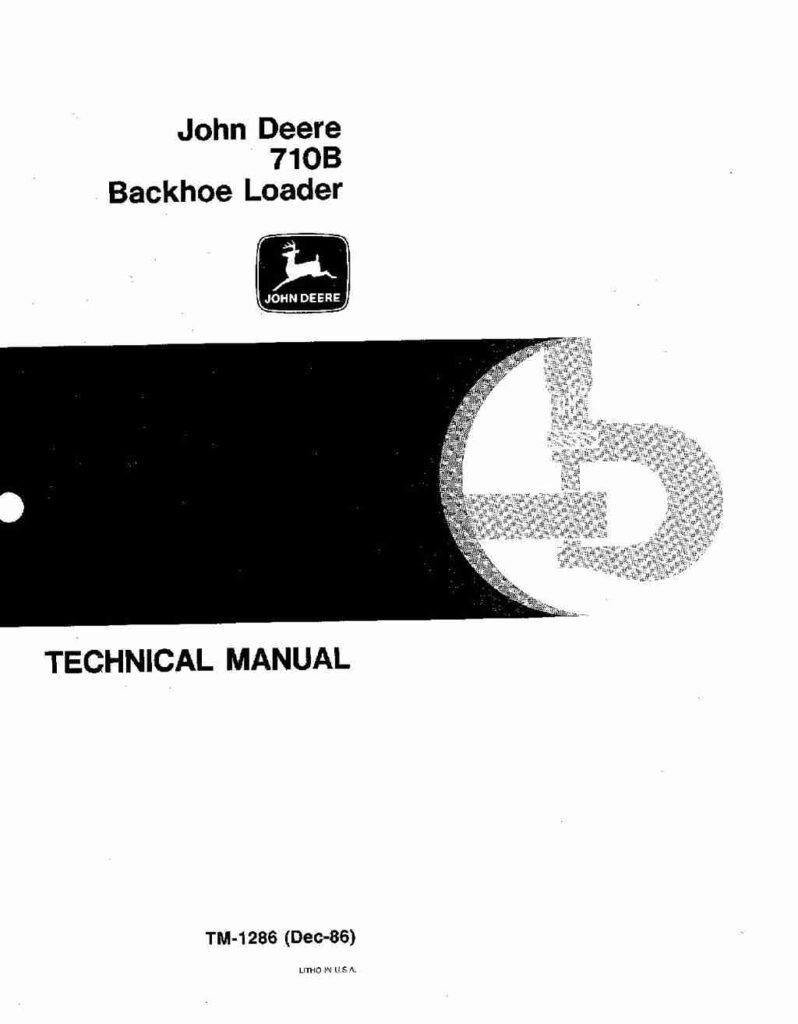 John Deere 710B Backhoe Loaders Technical Manual