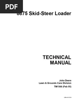 John Deere 8875 Skid Steer Loaders Technical Manual John Deere 8875 Skid Steer Loaders Technical Manual