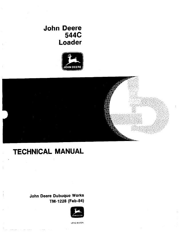 John Deere 554c Loader Tm1228 Technical Service Repair Manual