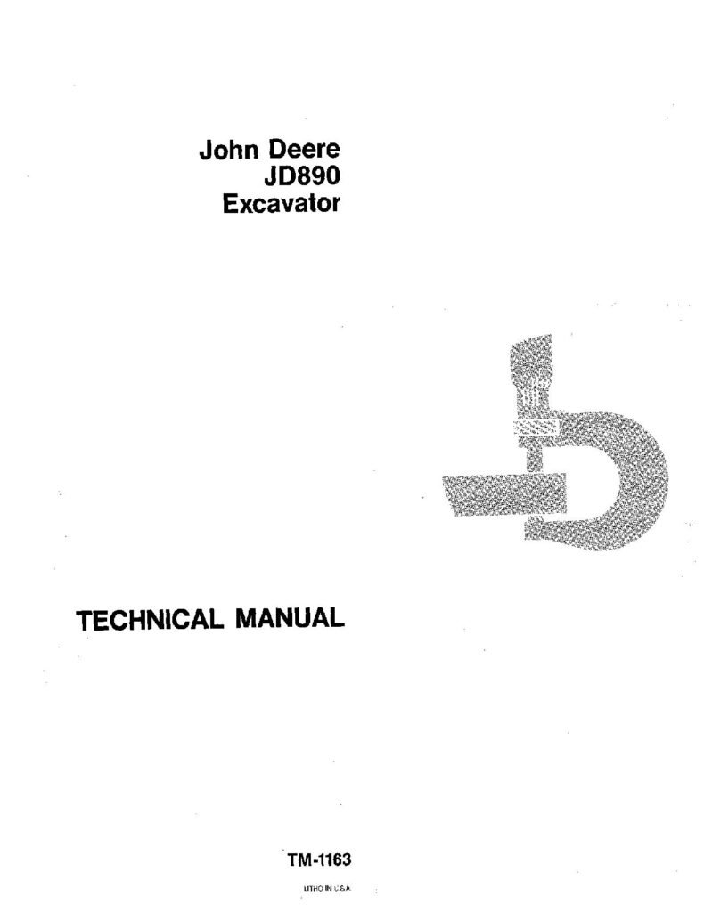 John Deere JD890 Hydraulic Excavators Technical Manual John Deere JD890 Hydraulic Excavators Technical Manual