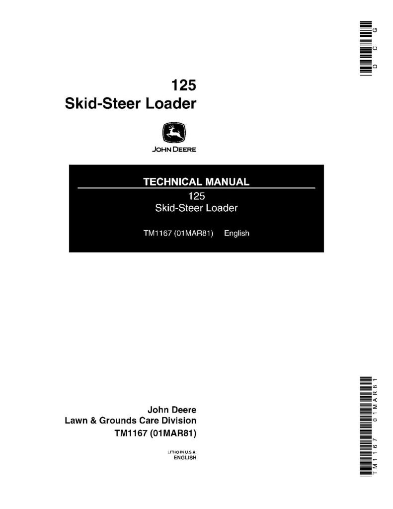 John Deere 125 Skid-Steer Loader Repair Technical Manual
