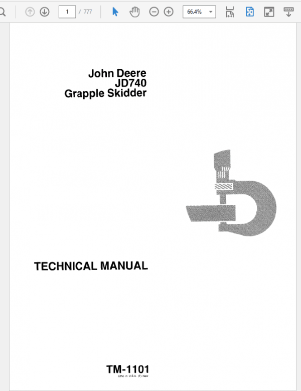John Deere 740 Skidder Technical Manual TM1059 John Deere 740 Skidder Technical Manual TM1059