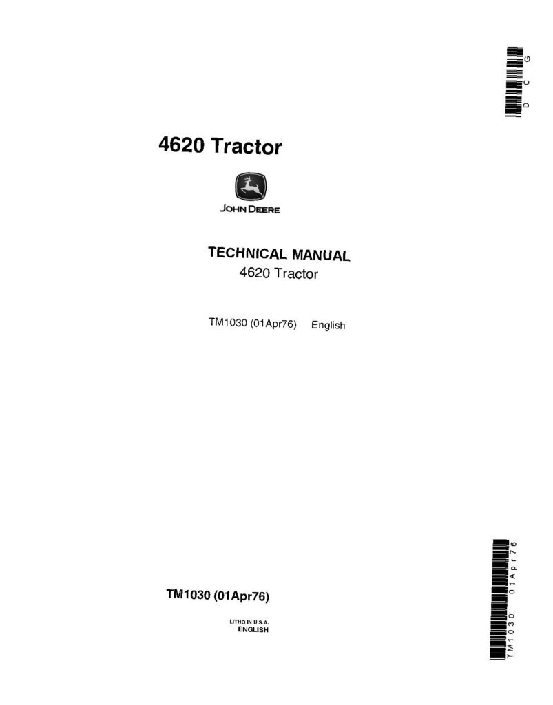 John Deere 4620 Tractor TM1030 Technical Manual John Deere 4620 Tractor TM1030 Technical Manual