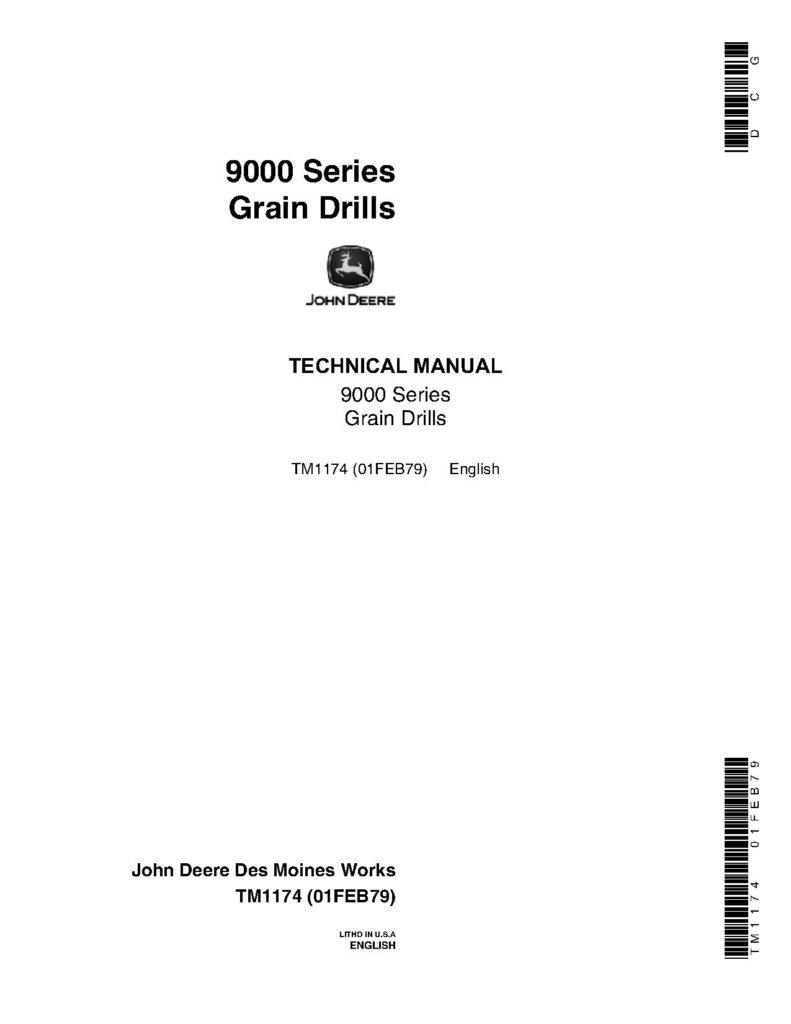 John Deere 9000 Grain Drills Technical Manual TM1174