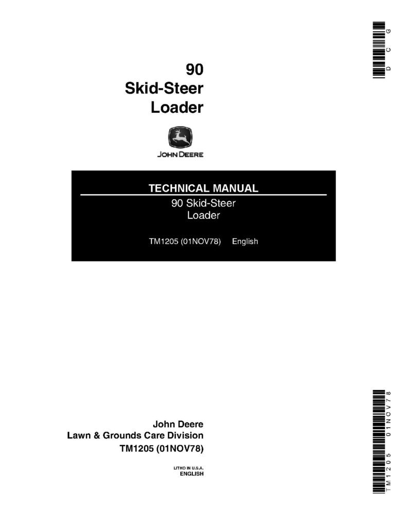 John Deere 90 Skid Steer Loaders Technical Manual John Deere 90 Skid Steer Loaders Technical Manual