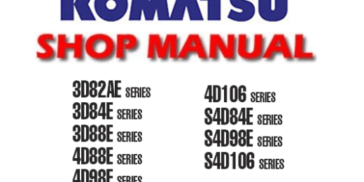Komatsu 3D82AE 3D84E 3D88E Series Service Manual