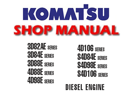 Komatsu 3D82AE 3D84E 3D88E Series Service Manual