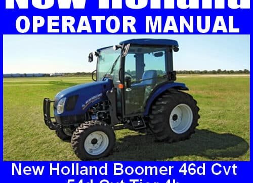 New Holland 46d 54d Cvt Boomer Tractor Tier 4b Operator Maintenance Manual