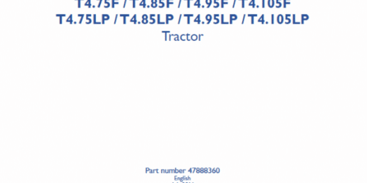 New Holland t4.75lp t4.85lp t4.95lp t4.105lp Tractor Service Manual