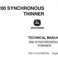 JOHN DEERE 200 SYNCHRONOUS THINNER Service Repair Manual