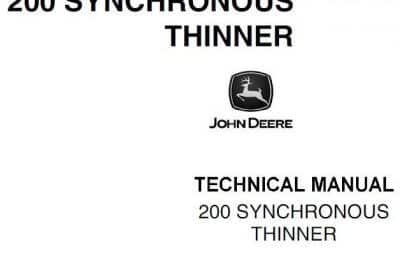 JOHN DEERE 200 SYNCHRONOUS THINNER Service Repair Manual