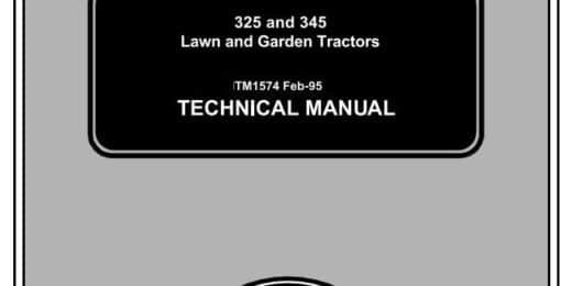 John Deere 325 345 Lawn & Garden Tractors Service Manual