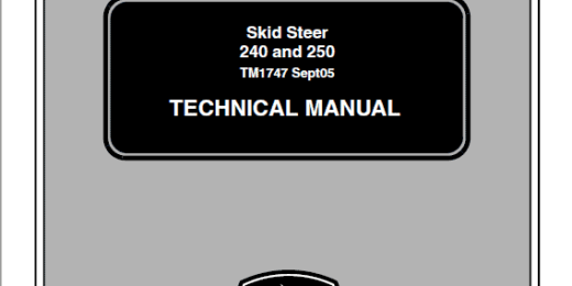 John Deere 240 250 Skid Steer Service Manual