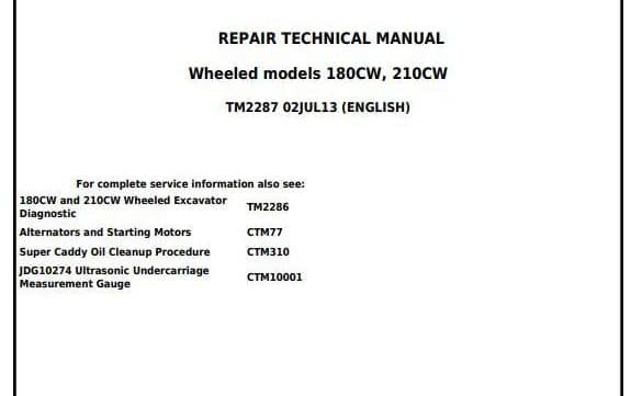 John Deere 210C 310C 315C Backhoe Loader Repair Manual John Deere 210C 310C 315C Backhoe Loader Repair Manual